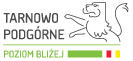 logo gminy Tarnowo Podgórne przedstawiajace z lewej strony napis TARNOWO PODGÓRNE Poziom bliżej i z prawej ikonę lwa